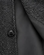 Mens Spider Hero Outfit Dark Gray Retro Overcoat Blazer and Hat Set for Stage Performance