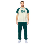 Adult Player 456 Track Suit Green Zipper Jacket and Pants Costume