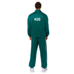 Adult Player 456 Track Suit Green Zipper Jacket and Pants Costume