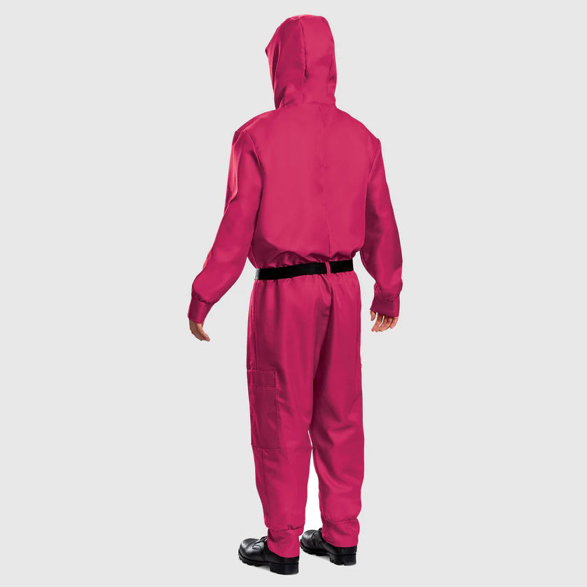 Adult Hot Pink Soldier Cosplay Costume Triangle Guard Jumpsuit