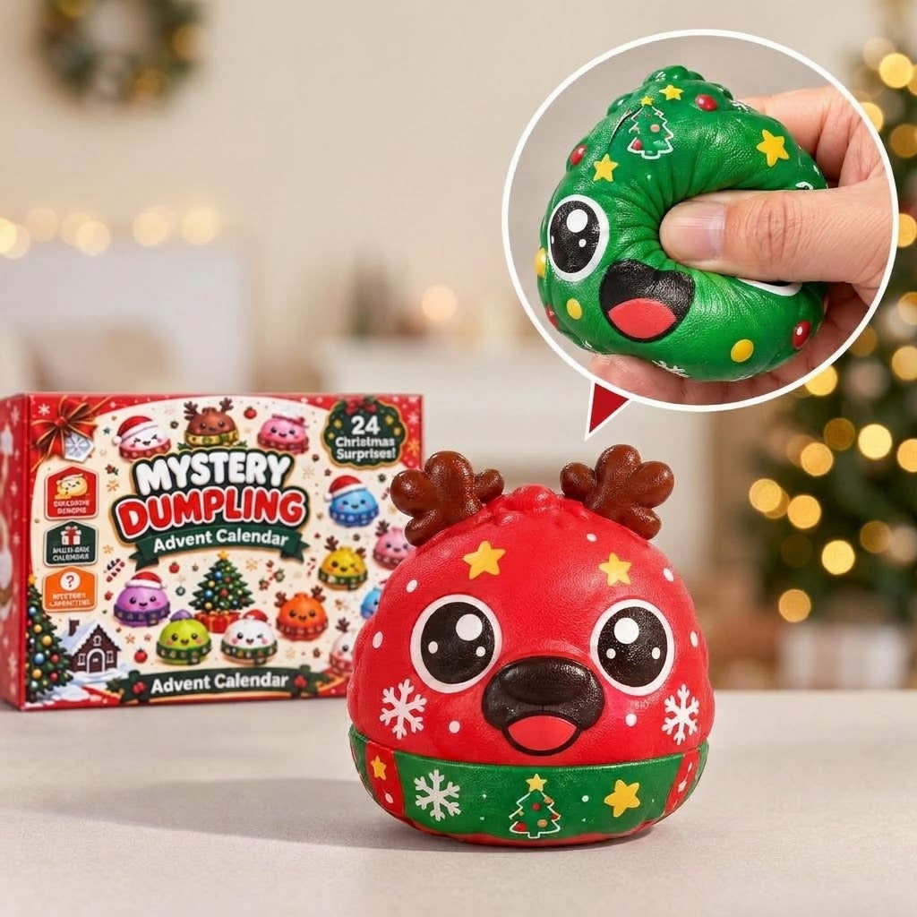 2026 Squishy Toys Christmas Advent Calendar Cute Sensory Fidget Stress Relief Toys for Boys Girls Xmas Gift