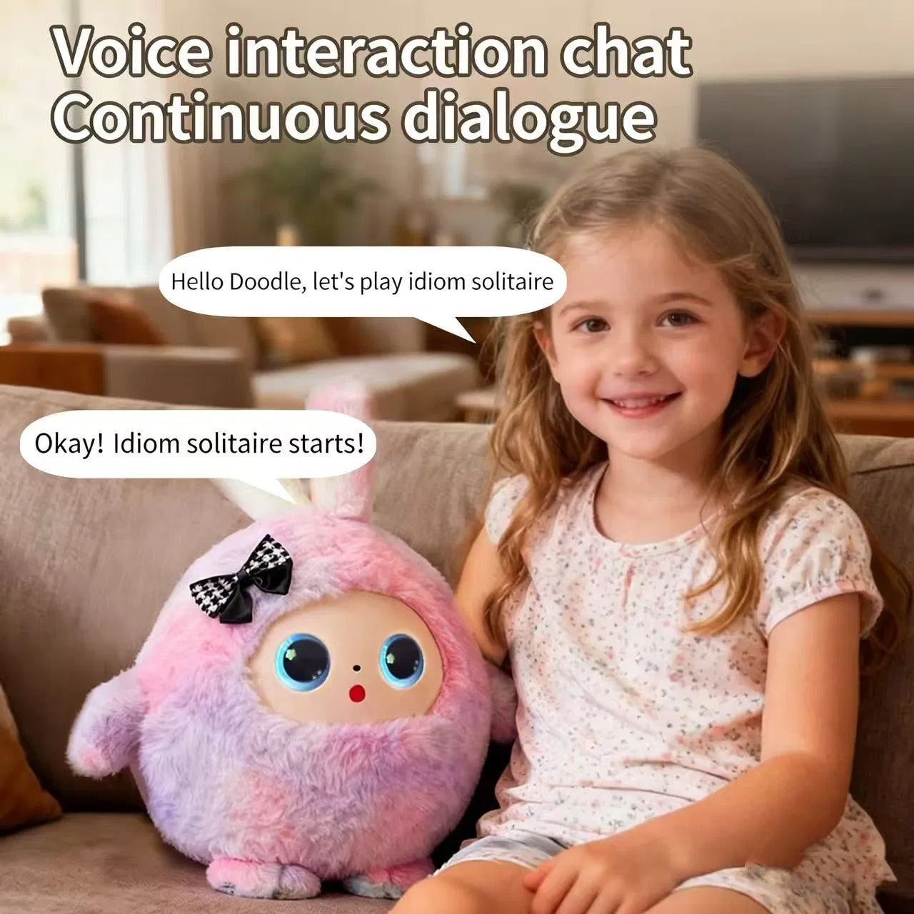 12'' Stuffed Animals AI Robot Smart Interactive Plush Toy with Voice Chat and Educational Learning Functions