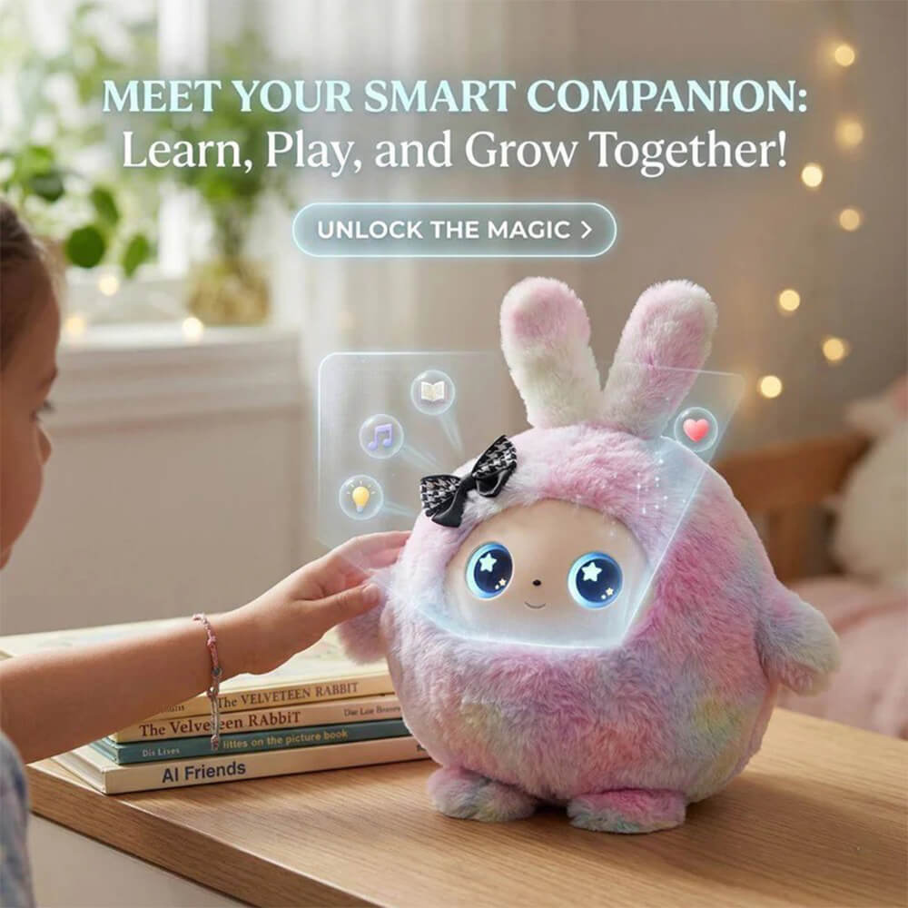 Stuffed Animals AI Robot Smart Interactive Plush Toy with Voice Chat and Educational Learning Functions