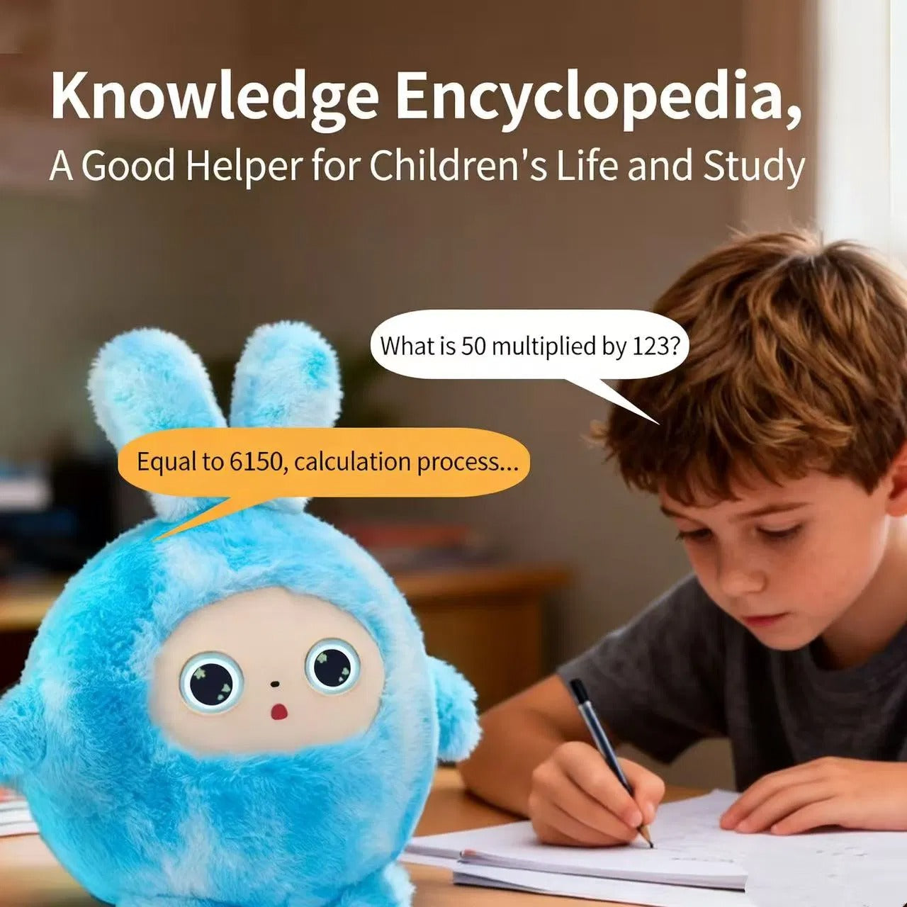 12'' Stuffed Animals AI Robot Smart Interactive Plush Toy with Voice Chat and Educational Learning Functions