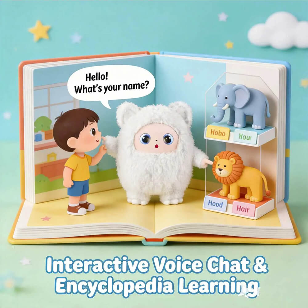 Stuffed Animals AI Robot Smart Interactive Plush Toy with Voice Chat and Educational Learning Functions