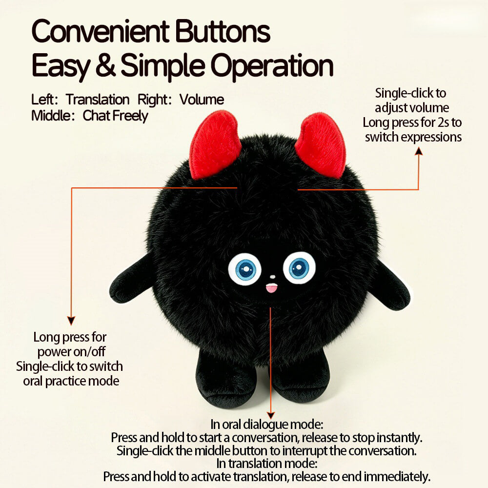 Stuffed Animals AI Smart Plush Keychain Multilingual Interactive Companion with Voice Chat