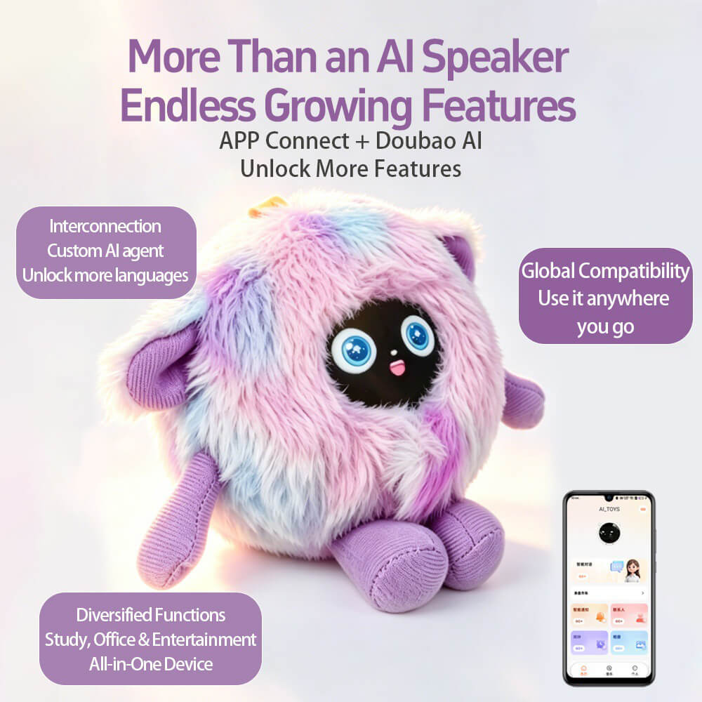Stuffed Animals AI Smart Plush Keychain Multilingual Interactive Companion with Voice Chat