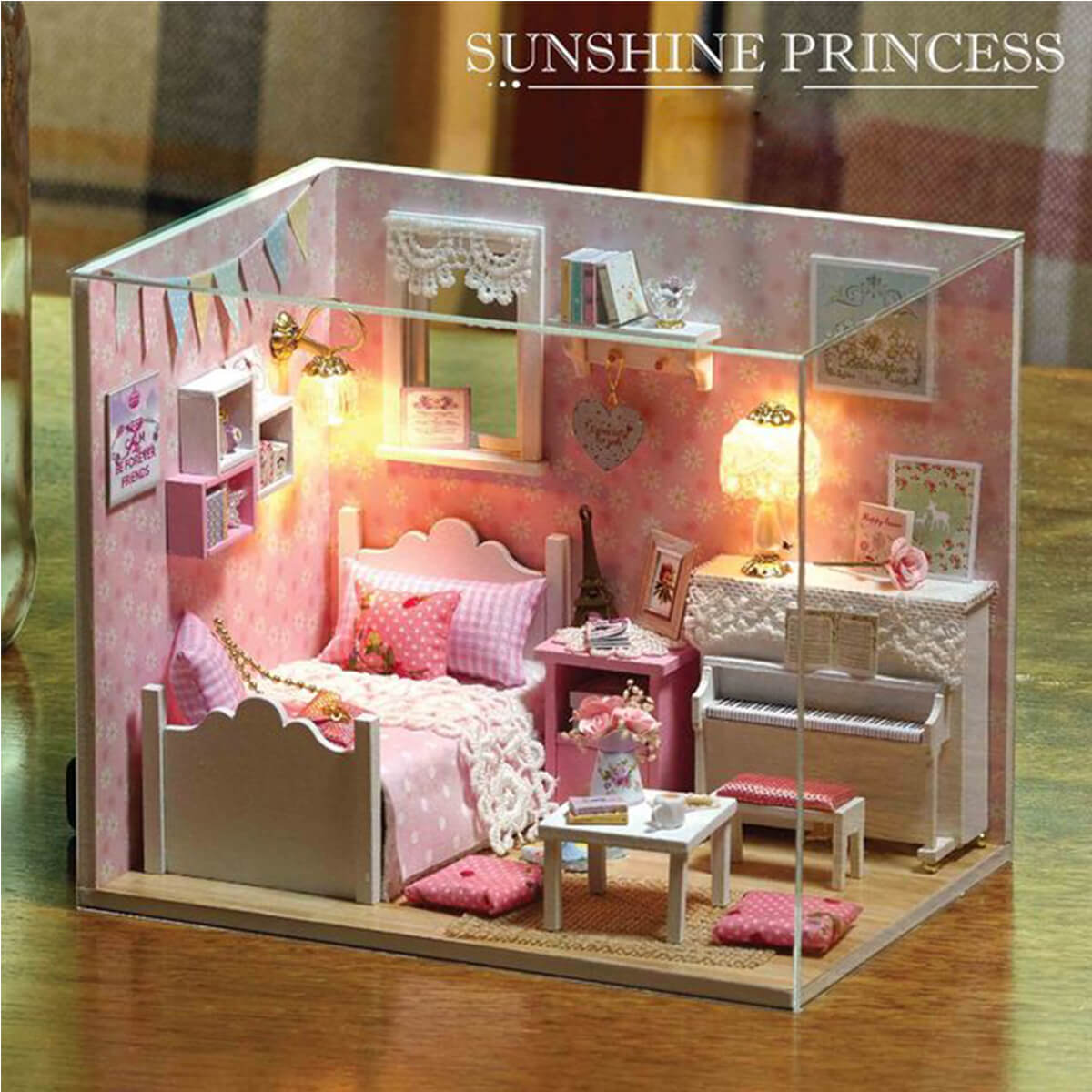 DIY Doll House Kit Build a Dollhouse With Furniture Lights Diy Miniature House Girls Best Gift