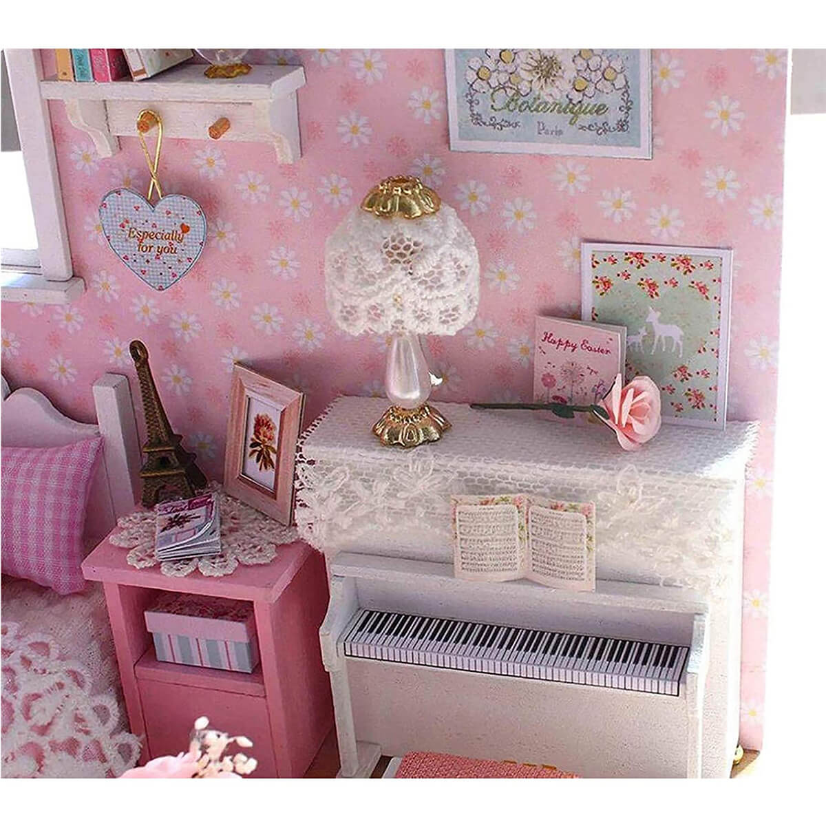 DIY Doll House Kit Build a Dollhouse With Furniture Lights Diy Miniature House Girls Best Gift