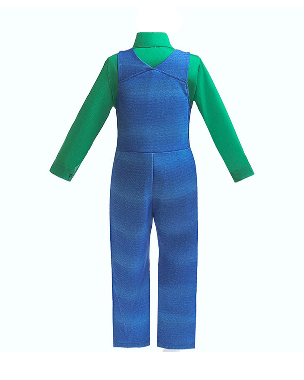 5pcs Super Plumber Brother Costume Shirt Overalls Hat  Gloves and Beard Set for Themed Party