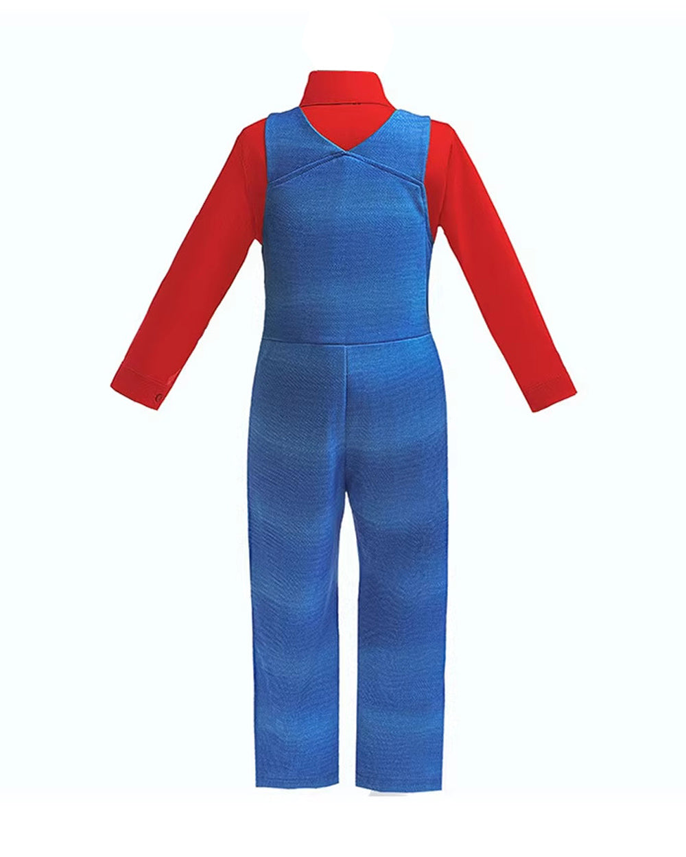 5pcs Super Plumber Brother Costume Shirt Overalls Hat  Gloves and Beard Set for Themed Party