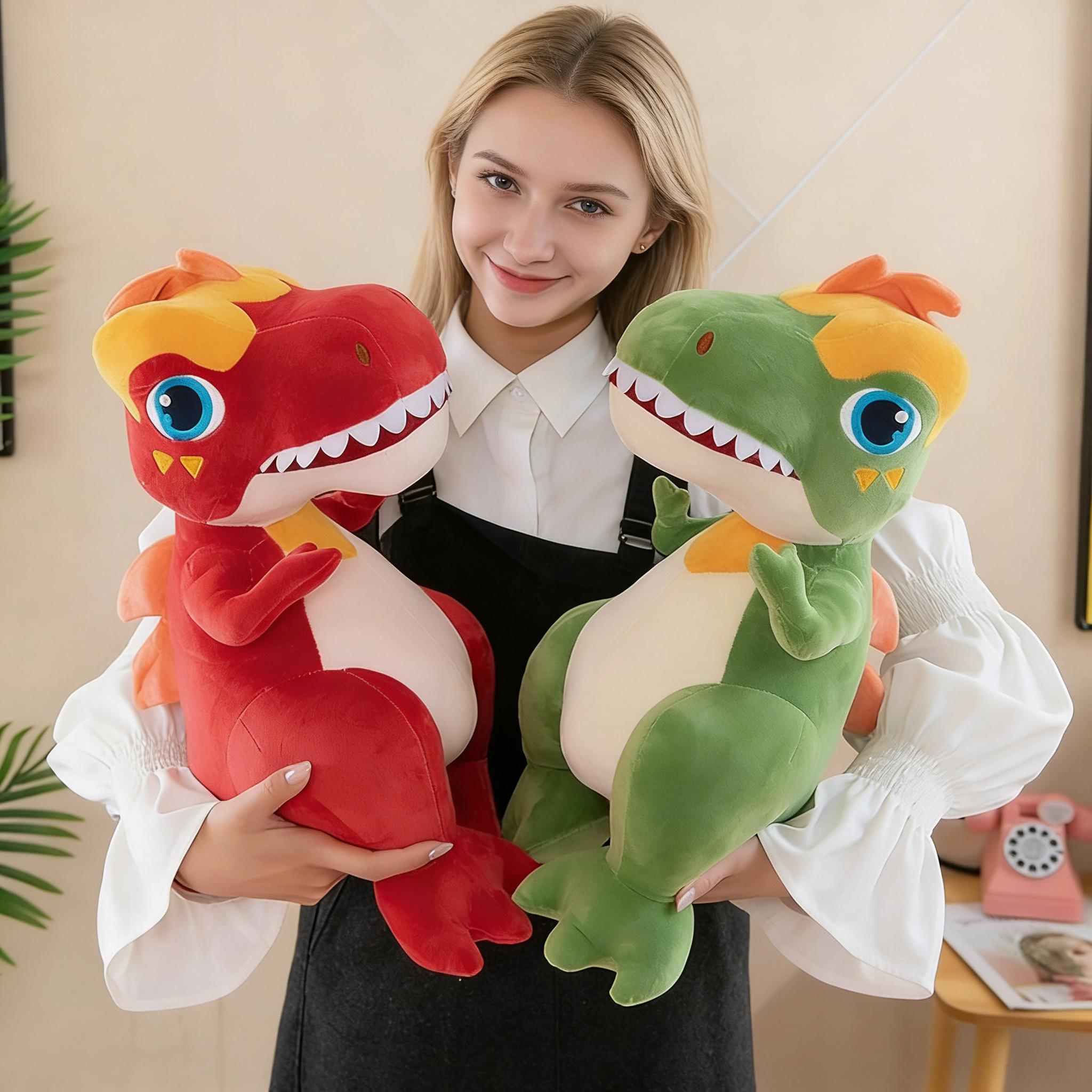 T-Rex Plush Toy Cute Dino Stuffed Animal Sleeping Pillow Birthday Gift for Kids