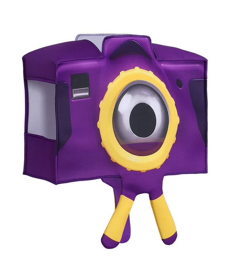 Kids Green Frog Tablet Costume Purple Camera Tunic Funny Movie Inspired Hi-Tech Toy Outfit for Group Halloween Dress Up