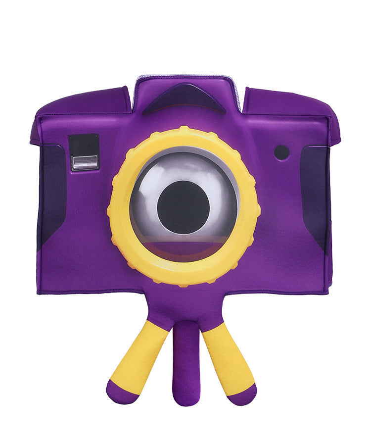 Kids Green Frog Tablet Costume Purple Camera Tunic Funny Movie Inspired Hi-Tech Toy Outfit for Group Halloween Dress Up