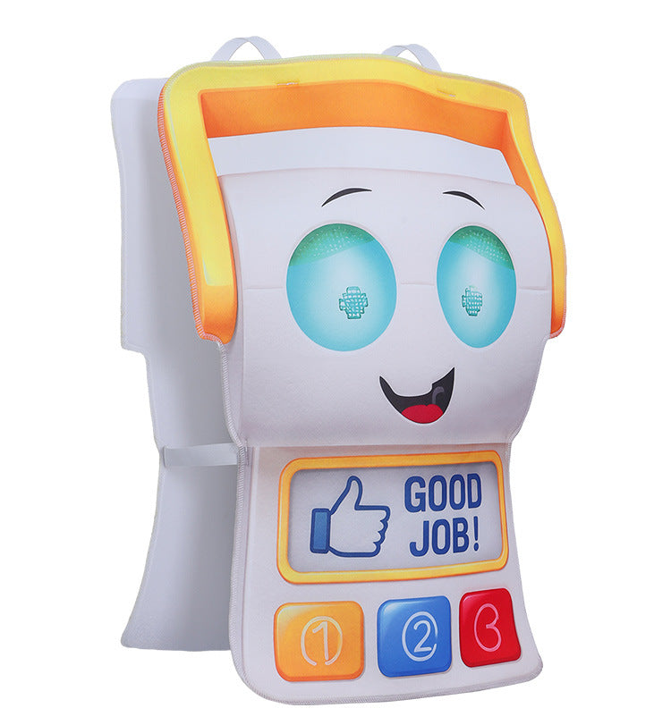 Kids Green Frog Tablet Costume Purple Camera Tunic Funny Movie Inspired Hi-Tech Toy Outfit for Group Halloween Dress Up
