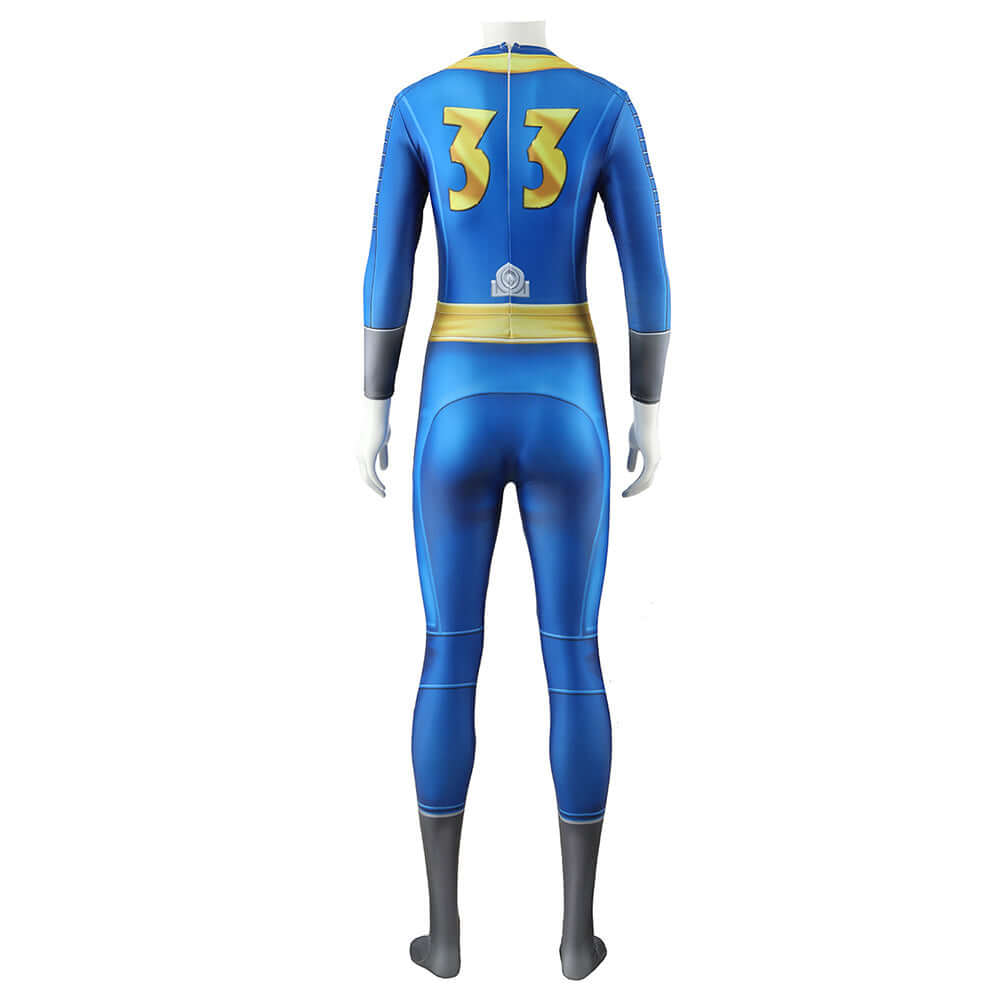 Vault Dweller Costume Vault 33 Game Player Shelter Clothes Blue Jumpsuit Lucy Norm Cosplay Suit