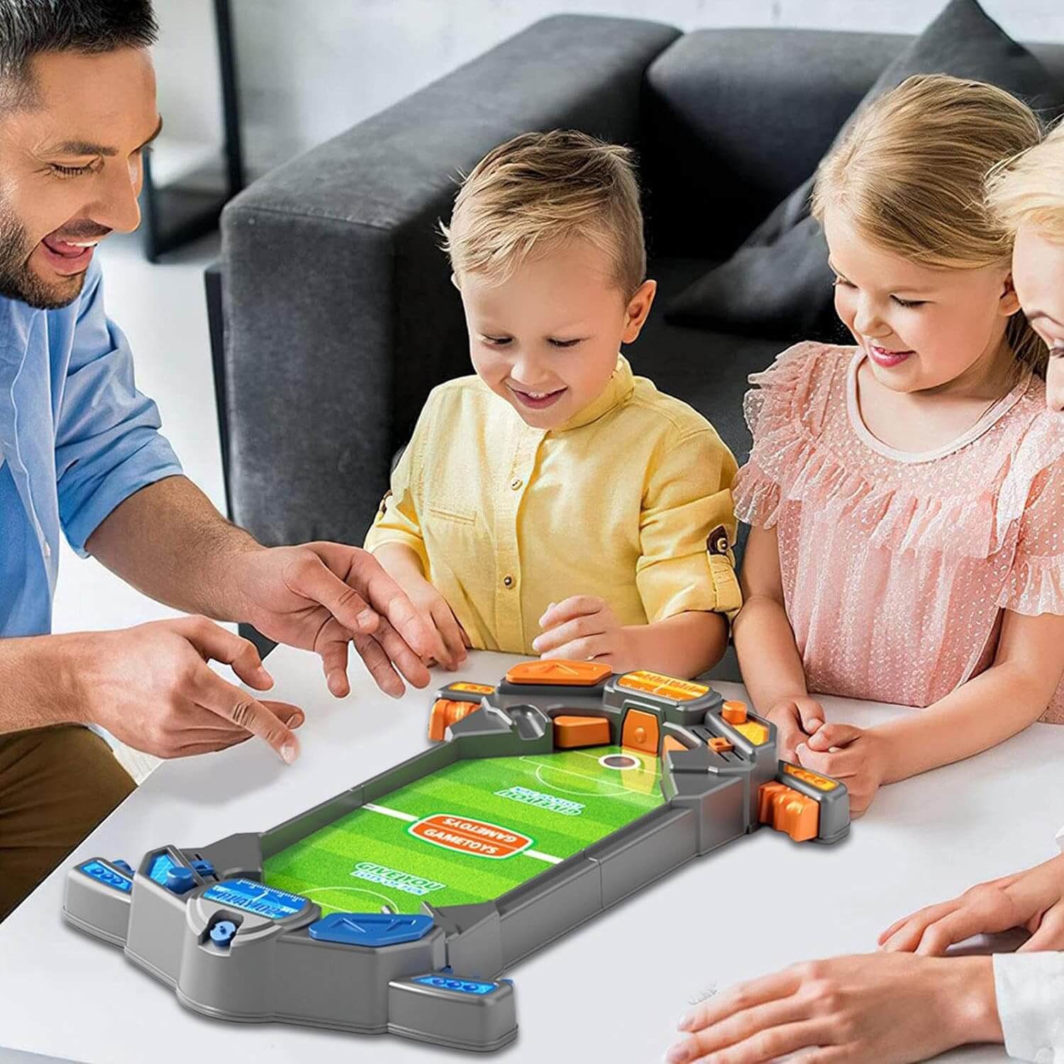 Tabletop Soccer Game with Water Spray Penalty Family Interactive Toy For Kids and Adults