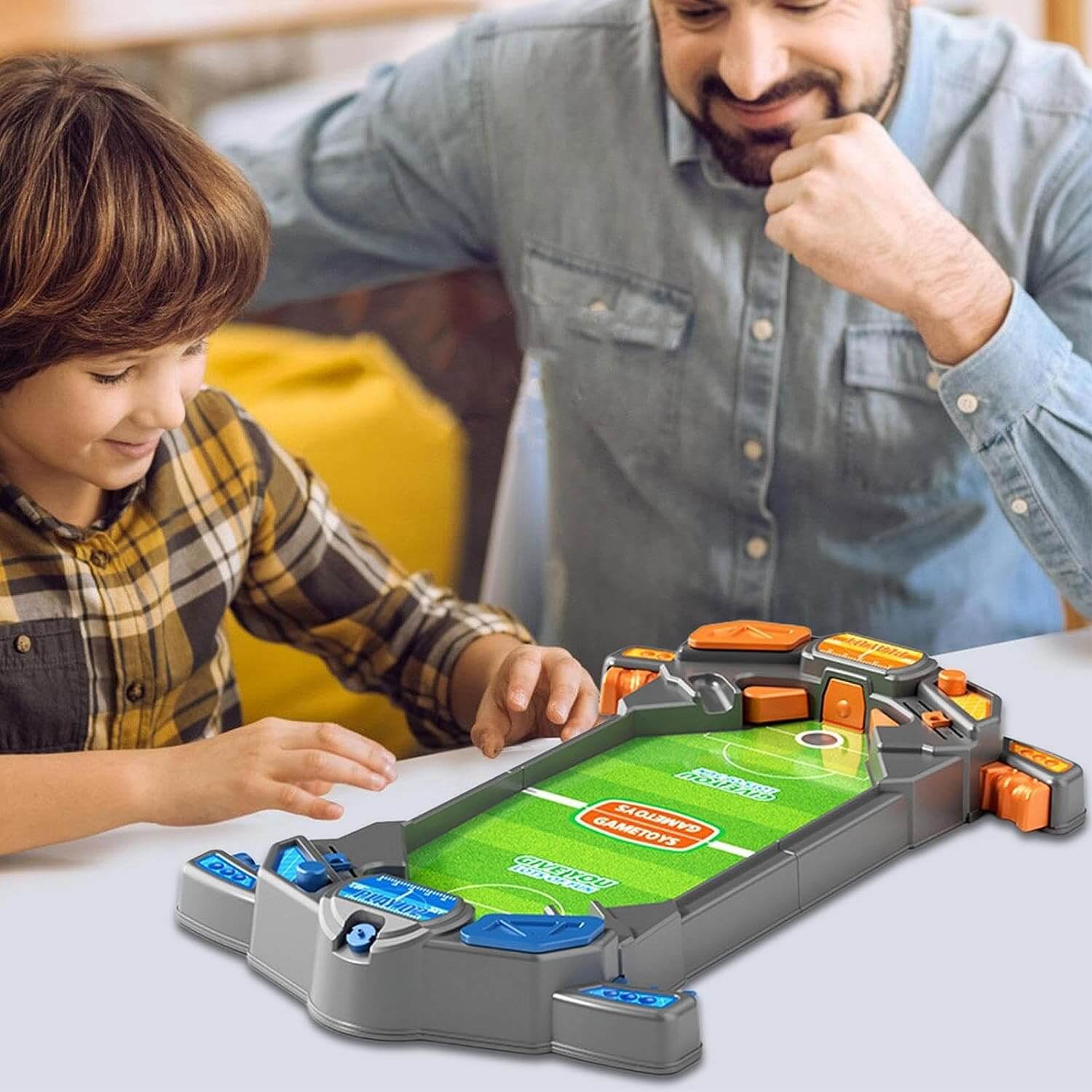 Tabletop Soccer Game with Water Spray Penalty Family Interactive Toy For Kids and Adults