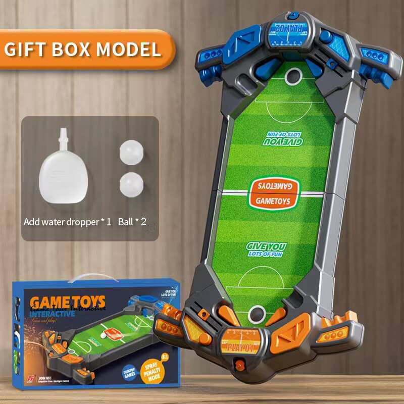 Tabletop Soccer Game with Water Spray Penalty Family Interactive Toy For Kids and Adults