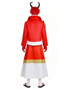 Men's TenSura Movie Benimaru Costume Red Tunic Skirt Suit for Cosplay Themed Party