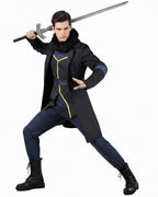 Adult Unisex TenSura Rimuru Costume Dark Blue Anime Inspired Outfit for Halloween Cosplay Carnivals