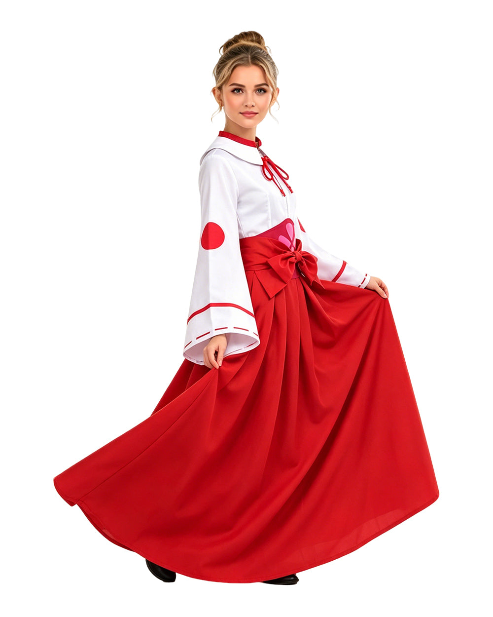 Women TenSura Shuna Costume White Red Kimono Dress for Comic Con Halloween Party