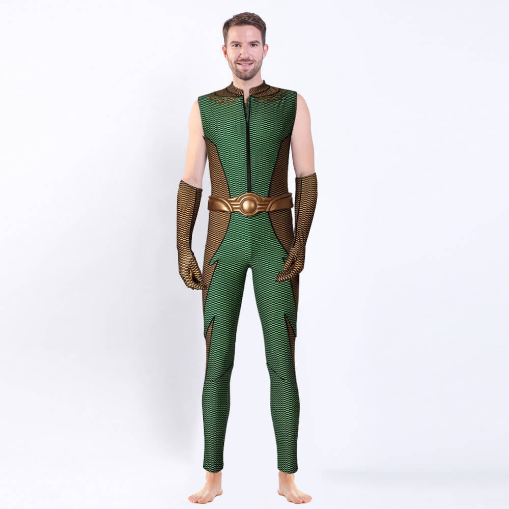 The Deep Cosplay Costume The Boys Adults Kevin Moskowitz Aquatic Superhero Outfit