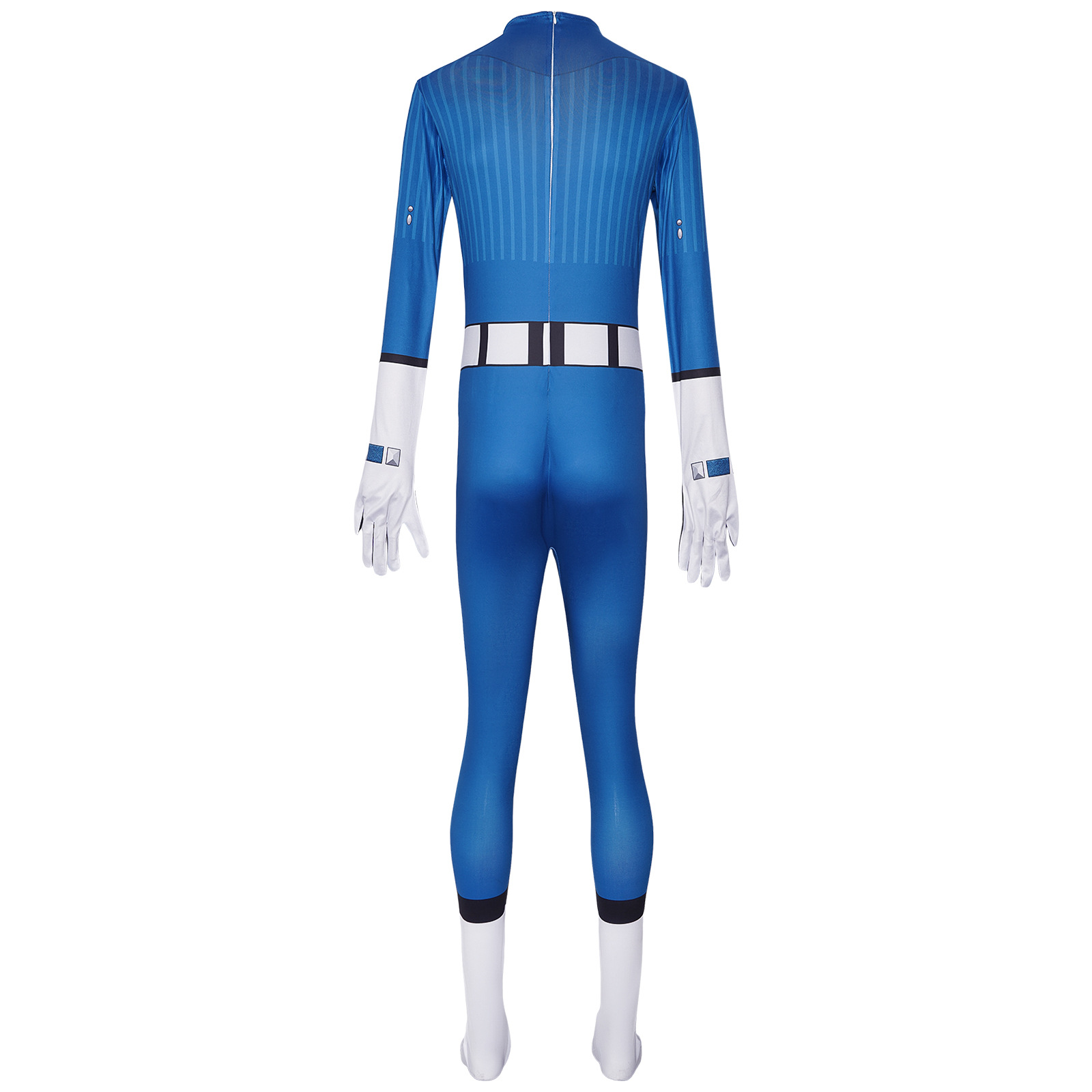 Mr Fantastic Costume Earth's Smartest Man Blue Jumpsuit Hero Suit for Kids Adults Cosplay