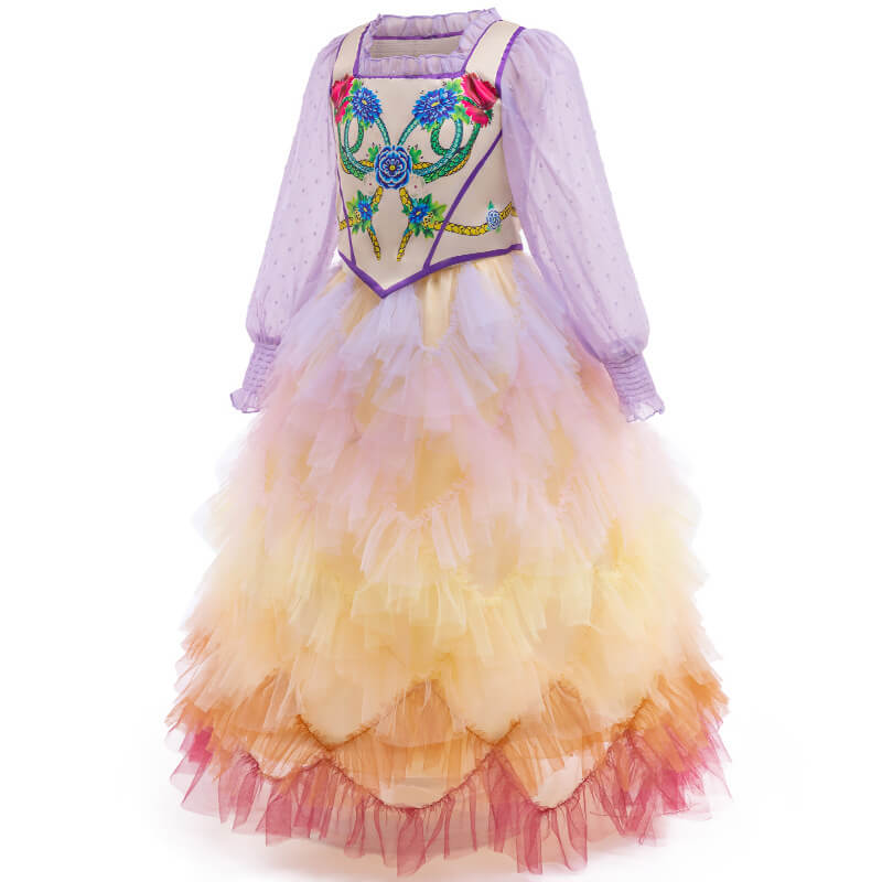 Lucy Gray Baird Costume Rachel Zegler as Lucy Cosplay Outfit Lavender Blouse and Tulle Skirt 2pcs Suit for Girls