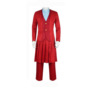 President Snow Costume Red Coriolanus Snow Cosplay Shirt Tops Pants and Skirt Outfit Full Set