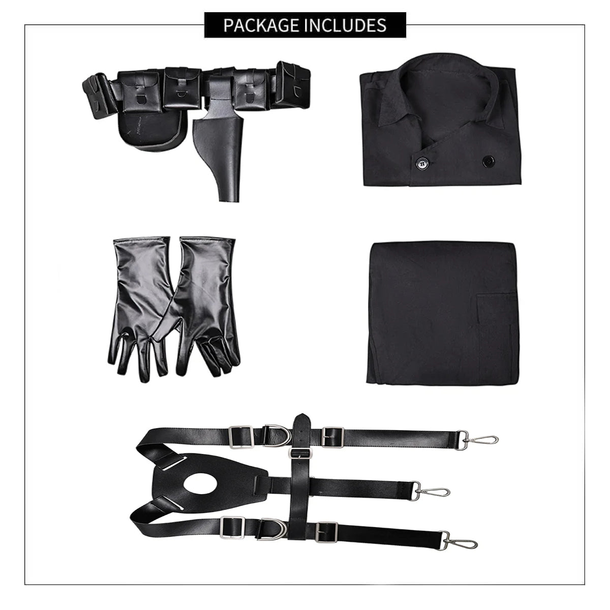 Adult Maximus Costume Black Knight Uniform Tactical Combat Suit Tops Pants Mask and Accessories