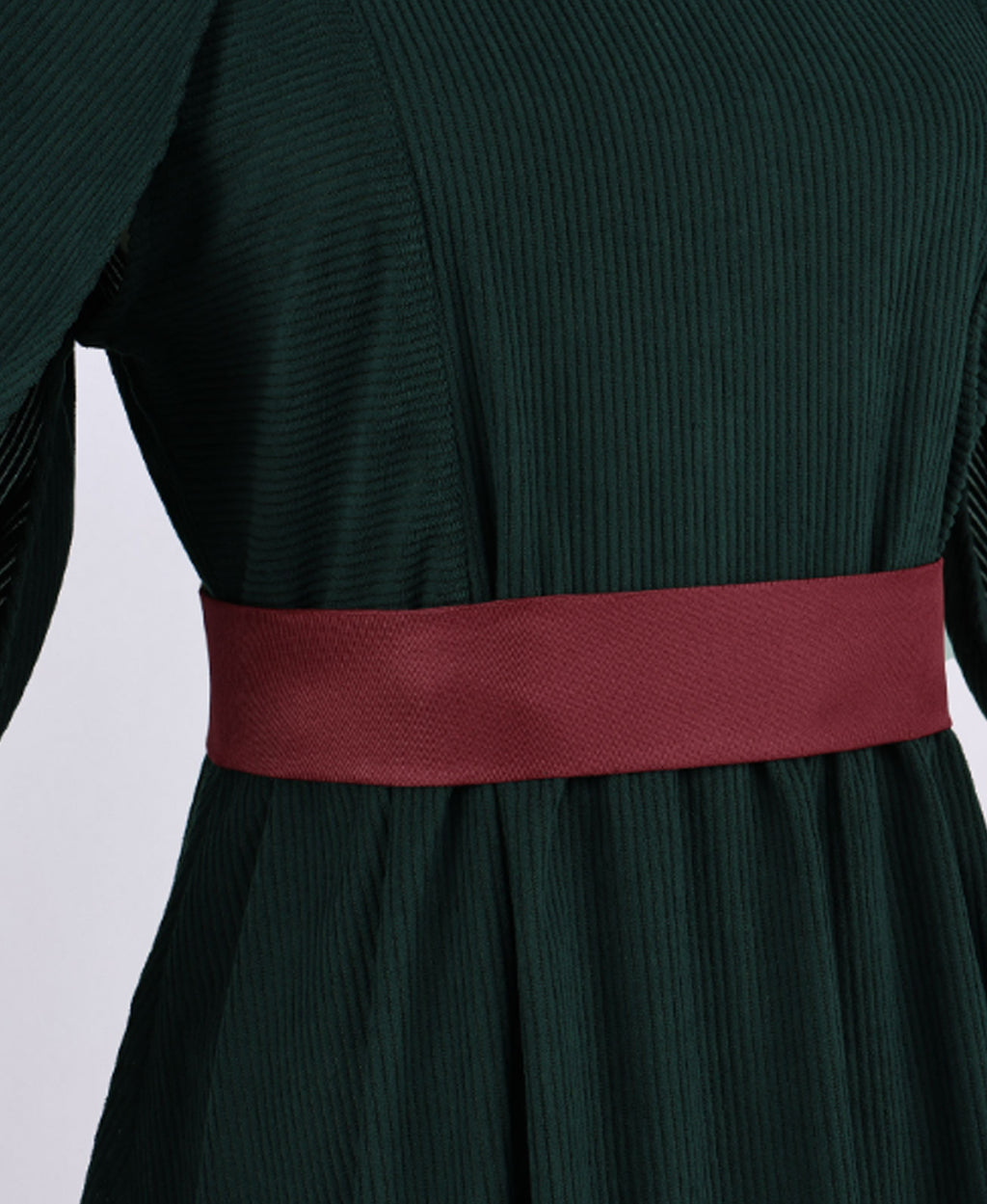 Women Ancient Greek Queen Dress Dark Green Flowing Toga Gown with Lace Collar and Belt for Halloween Cosplay