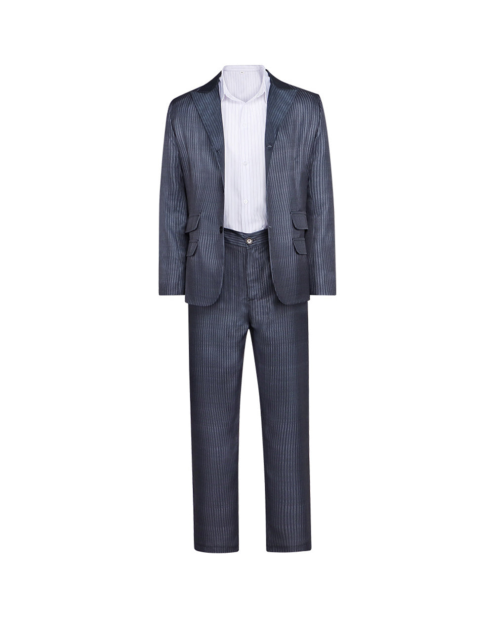 Bride Mad Scientist Costume Retro Gothic Pinstripe Suit Set for Halloween Cosplay