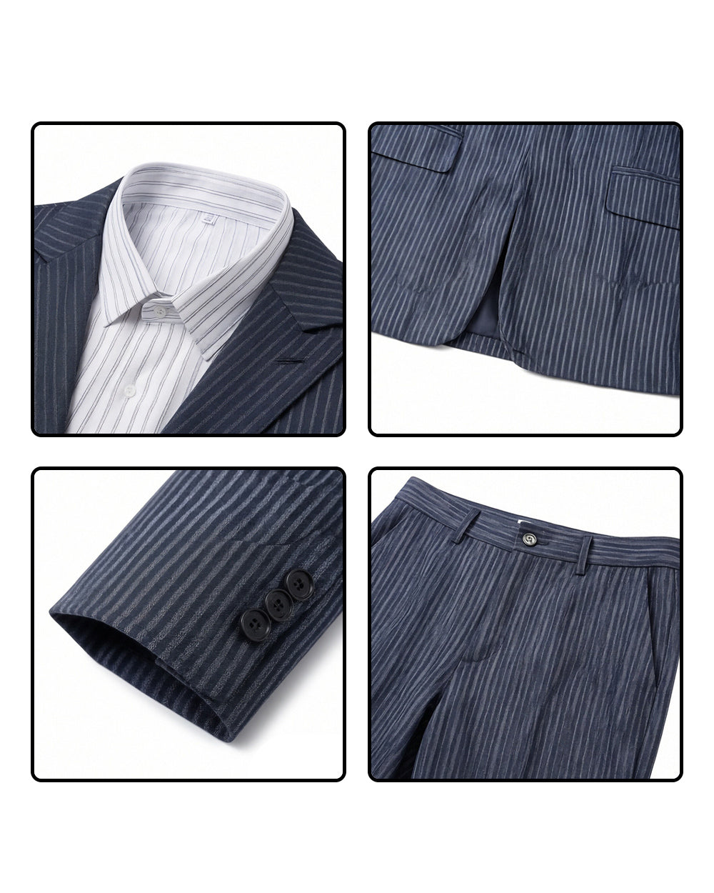 Bride Mad Scientist Costume Retro Gothic Pinstripe Suit Set for Halloween Cosplay