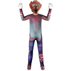 Kids Bloater Costume Last Us Infected Jumpsuit and Mask Zombies Scary Outfit for Halloween Cosplay