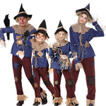 Family Matching Scarecrow Costume Female Male Boys Girls Strawman Halloween Party Dress Up Outfit