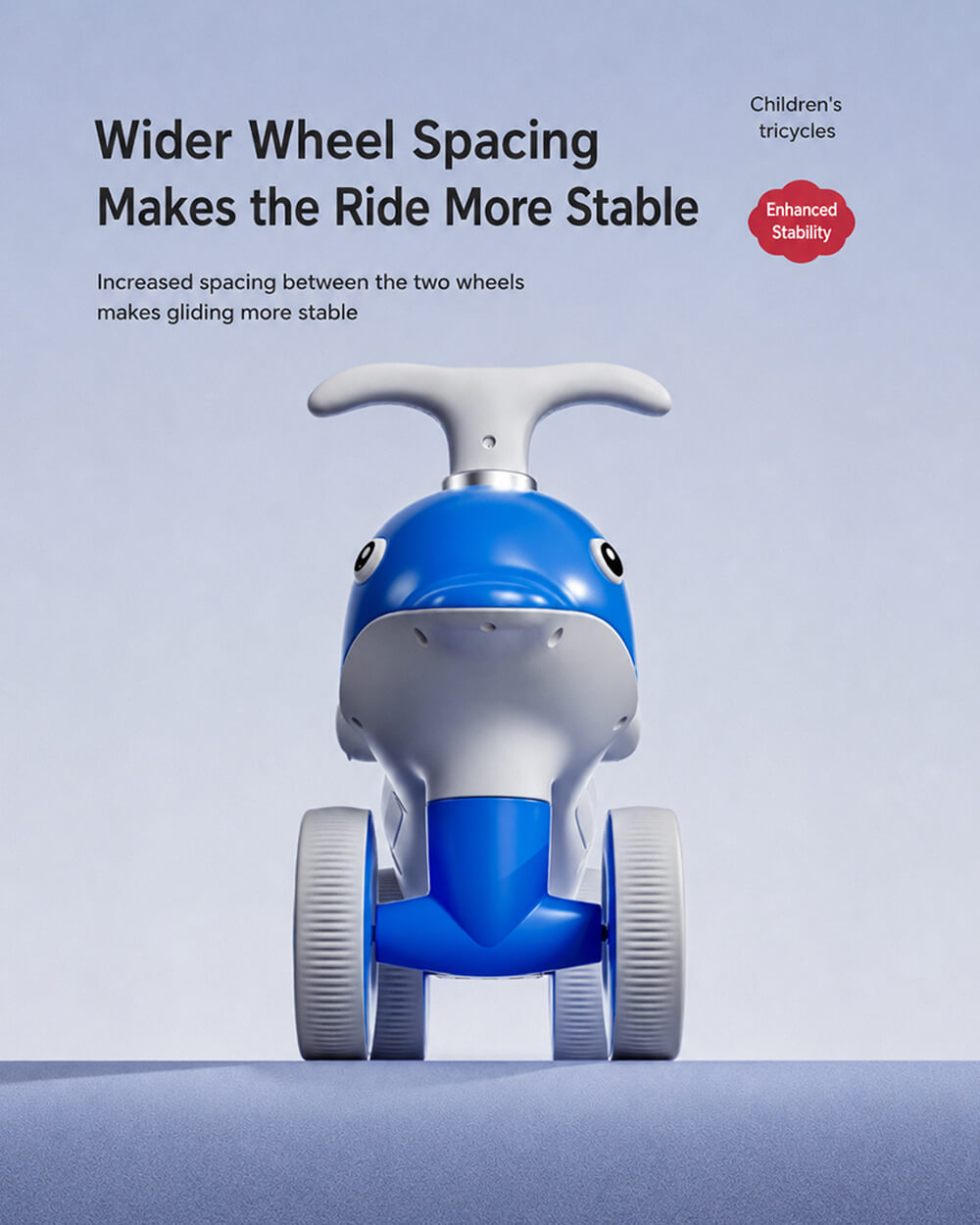 Toddler Balance Bike with Light and Music 4 Wheel Kids Sliding Car Ride On Toy for Indoor Outdoor Play