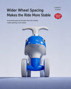 Toddler Balance Bike with Light and Music 4 Wheel Kids Sliding Car Ride On Toy for Indoor Outdoor Play