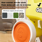 Baby Dino Balance Bike 4 Wheels Toddler First Bike Safe Steering with Light Music Birthday Gifts