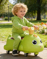 Toddler Dinosaur Wiggle Car 360° Silent wheels Anti-rollover Sliding Car with Light Music