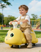 Toddler Dinosaur Wiggle Car 360° Silent wheels Anti-rollover Sliding Car with Light Music