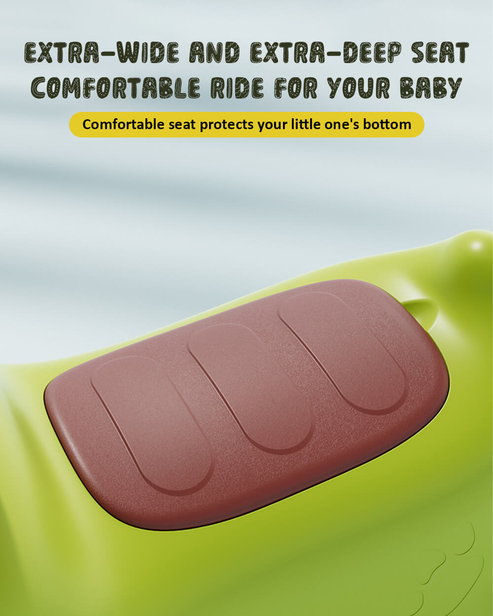 Toddler Dinosaur Wiggle Car 360° Silent wheels Anti-rollover Sliding Car with Light Music