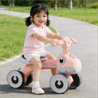 Toddler Four-wheeled Balance Bike 135° Limited Steering Ride on Car with Light Music