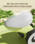 Toddler Four-wheeled Balance Bike 135° Limited Steering Ride on Car with Light Music