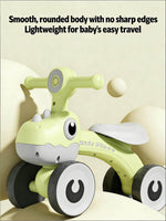 Toddler Four-wheeled Balance Bike 135° Limited Steering Ride on Car with Light Music