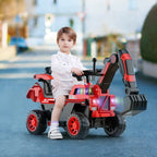 3-in-1 Ride On Push Car With Front Loader Digger Toddler Ride-On Excavator & Lights Music