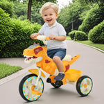 Toddler Tricycle Beginners Dinosaur Ride-on Toy with Adjustable Handlebars & Dino Sounds