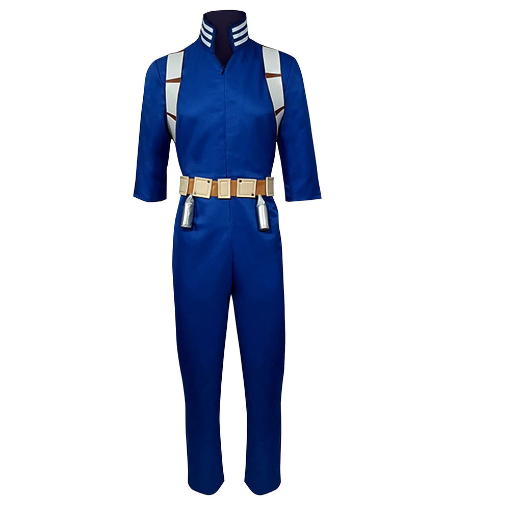 Adult Todoroki Costume Hero School Uniform Blue Jumpsuit Vest and Belt Full Set