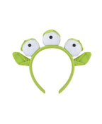 Girls Women Alien Cosutme Green Three Eyed Toy Companion Dress with Headband for Cosplay Party