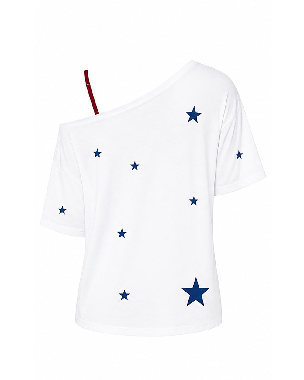 US Women's Soccer Gear Off-Shoulder Blue Flag Shirt Camisole Bra for Sports Fan Parties and Streetwear